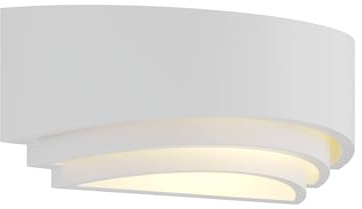 Lindby Wall Light Lucien dimmable (Modern) in White Made of Plaster/Clay for e.g. Bedroom (1 Light Source, E14) from wall Lighting lamp