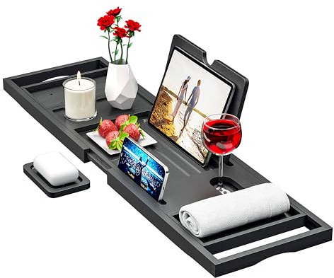 Premium Badewannen-Tablett – erweiterbares Badezimmer-Tablett für die Badewanne – luxuriöser Badewannen-Tisch – einzigartiges Geschenk zur Hauseinweihung, neues Zuhause