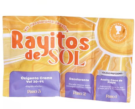 Body Hair Bleach Kit with Coconut Oil Powder Bleach Peroxide Vol 30 - 9% Itch-Free | Descolorante de Pelo, Legs Back Abdomen Arm Hair Bleach | Skin Protection and Nourishment