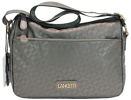Before by Luigi Benetton Borsa Donna Lancetti a Spalla Tracolla in Tessuto Personalizzato Regolabile Bandoliera Rettangolare ART: LL22W-100-3 LINEA ALBA Dimensioni 29 X 20 X 12 (GUN)
