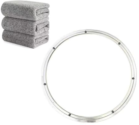 Lazy Susan, piatto girevole in acciaio inox, cuscinetto a sfera girevole, tavolo da pranzo rotondo, piastra girevole liscia per display (1, 50 cm)