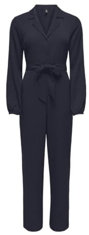 ONLNOVA LIFE VIS L/S ZIRA JUMPSUIT SOLID, natthimmel, XS