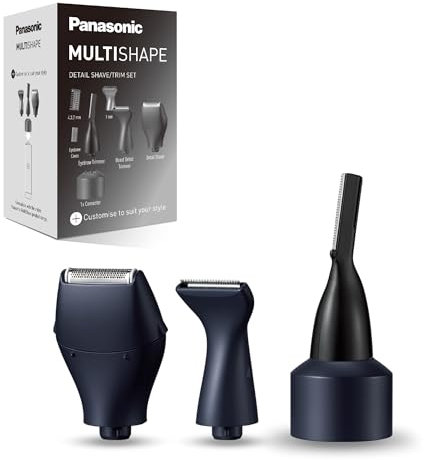 Panasonic ER-CDT1-A301 MULTISHAPE [Sistema Modulare per la Cura della Persona] Set di Accessori per Rasatura/Taglio Capelli, Regolabarba e Sopracciglia, Rasoio per Dettagli, Nero