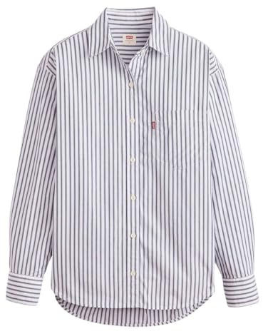 Levi's Donna Harlie Boyfriend Shirt Marinas Stripe Navy Blazer Blue S
