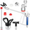 4-Teiliges Airless Düsen Set, Airless-Schlauchset einschließlich Airless Düsen, Verlängerungsstangen, Airless-Spritzpistolen-Netzfilter für Airless-Spritzmaschinen, zum Streichen von Häusern