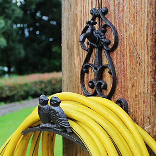 Robuster Wandmontierter Gusseisen-Schlauchtrommelhalter für Gartenschlauchaufbewahrung, Innen- und Außenbereich, Metall-Schlauchständer