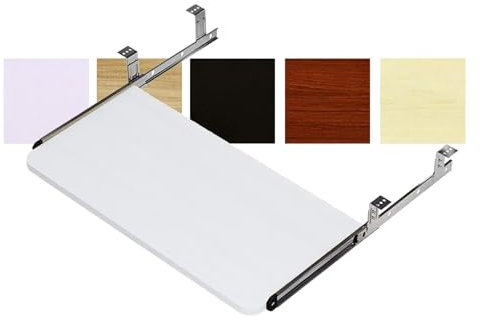 XDAPILMER Ripiano Universale for Tastiera, Vassoio Estraibile for Tastiera, Cassetto for Tastiera Salvaspazio Facile da Installare, for Digitare sulla Scrivania Dellufficio di Casa(White,70x27cm)