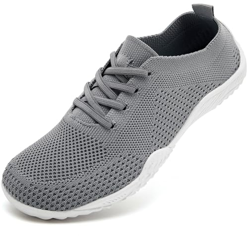 CMZSMM Womens Barefoot Shoes Running Sneakers Gay Casual Gray Size 5.5 UK