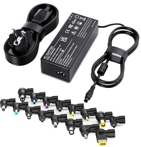YBXYJQT Chargeur Universel 90W Compatible avec HP, Dell, Samsung, Sony, Lenovo, Acer, ASUS, Toshiba, IBM, Fujitsu, Notebook, Ultrabook, Chromebook Ordinateurs Portables Adaptateur avec 16 Connecteurs