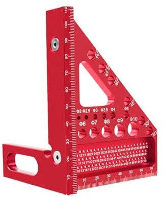 Flewdart Squadra 3d Falegname Metallo Professionale 22,5/30/45/60/67/75/90 Gradi Gradi Per Carpenteria E Ingegneri
