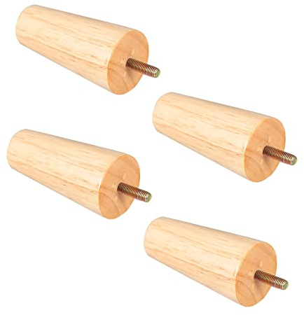 SOPOTUTU 4pcs Solid Wood Furniture Legs for Sofa Cabinet Coffee Table Tv Stand Sturdy Tapered Wooden Replacement Feet with Varnish Finish High Load Bearing Supports for Home Office