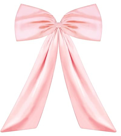 QINGYIWL Große Schleife, 85 x 60 cm Große Satinschleife, Riesenschleife für Partydekorationen, Hochzeiten, Wohnraumdekorationen und Weihnachtsdekorationen (Rosa)