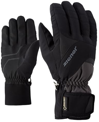 Ziener Erwachsene GUFFERT GTX Glove Alpine Ski-Handschuhe/Wintersport | Wasserdicht, Atmungsaktiv, Graphite/Black, 9.5