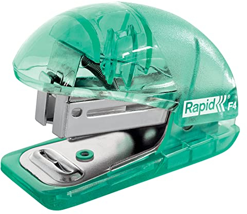 Rapid F4 Colour'Ice Mini Stapler, 10 Sheet Capacity, Includes 1000 x Staples, Blue, 5001326