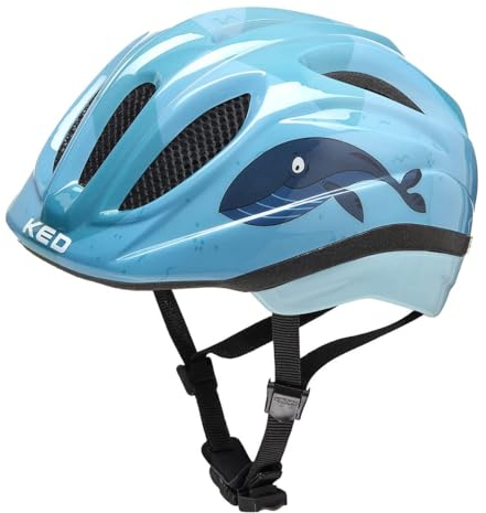 KED Meggy II Trend 2024 | Kinder Fahrradhelme Whale / 49-53 (SM) Insektenschutznetz Integriertes LED-Rücklicht maxSHELL Technologie