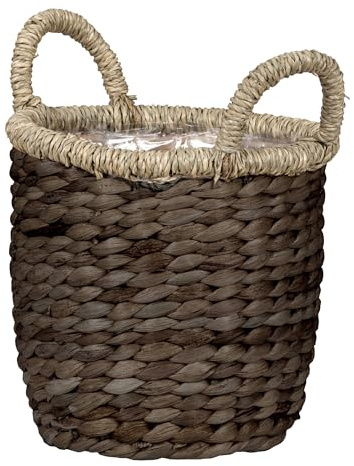Scheurich Jacinto de Agua 26 - Maceta/Cesta con Asas de Jacinto de Agua, Color marrón, 26 cm de diámetro, 23 cm de Alto, 10,6 l de Volumen