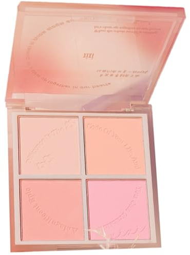 KARLOR 4-IN-1 Rouge Puder Rose Blush Palette - Make-up Set in Pfirsich, Koralle, Pink - Matt und Natürlich (03#)