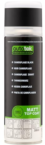 Autotek Camouflage Design Black Spray Paint, Camouflage Paint Aerosol Spray, 300 ml