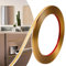 JSIWOTH Zierleisten Selbstklebend, Kantenschutz Leisten, Flexible Selbstklebender Dekorationsleiste für Türen, Fenster, Spiegelrahmen, Wände, Decken, Böden, Fliesen, Ränder, Matt Gold, 0,64cm × 6M