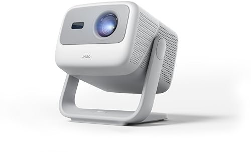 JMGO N1S GTV Tragbarer Triple Laser Beamer, 4K-Unterstützung, 1080P FHD, 850 ISO Lumen, Offizielles Netflix, HDR10, Gimbal-Autokorrektur, 200 3D-Heimkino-Projektor, 2×5W Dolby Digital Lautsprecher