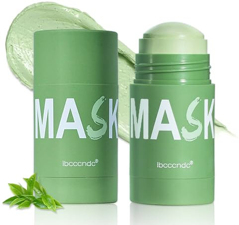 Green Tea Mask Stick, Green Tea Deep Cleanse Mask,Blackhead Remover With Green Tea Extract, Deep Cleansing and Moisturizing, Oil Control, Pore Shrinking, Suitable for Women and Men (2 Pcs)