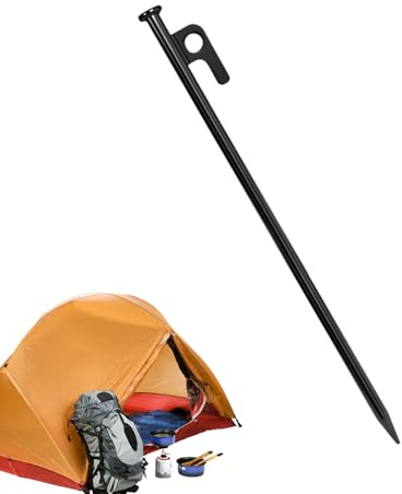 Birtern metallpinnar för mark – halkfria vindtäta campingpinnar – justerbara förstärkta campingtälttillbehör för skjul, trädgård, gräsmatta, picknick