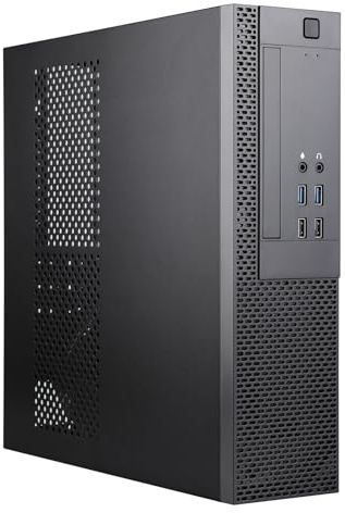 mATX PC Case,10L Micro-ATX Mini Tower PC Cases Not Include Fans Support Micro ATX and ITX Motherboards and Half Height GPU 190mm High-Performance Hardware Compatible with USB 3.0 for Desktop Computers