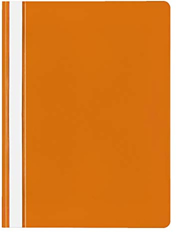 VELOFLEX 4748030 snabbhäftare DIN A4, PP, lock genomskinligt, med textremsa, orange, 20 stycken