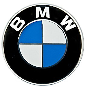 BMW Plakette geprägt mit Klebefolie, kompatible mit Auto, D=70mm 1er 3er 5er 6er 7er X1 X5 X6 Z3 Z4 (36136758569) Schwarz
