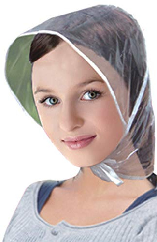 Max-Tonsen Creative Hommes Femmes en Plastique Pluie Visière Chapeau Pliable Enfants Randonnée Pêche Imperméable Coupe-Vent Protection des Cheveux Bonnet Cap 115x33cm
