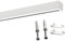Deco-Raum Gardinenschiene auf Maß Aluminium Innenlauf eckig flach Deckenbefestigung Vorhangstange Flächenvorhang Schiene Innenlaufstange für Vorhänge mit Spannriegel weiss 110cm Square