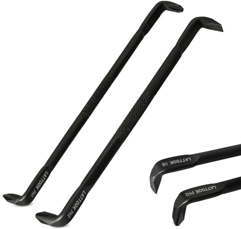 LATTOOK Lot de 2 tournevis décalés à angle droit, tournevis à double extrémité de type Z à 90 degrés avec tournevis cruciforme et fendu, tournevis courbé à profil bas, design coudé plat de 15 mm pour