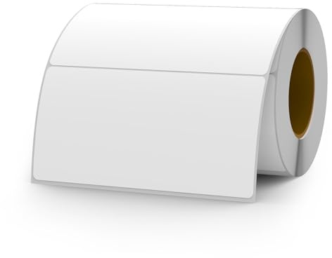 YIKIADA vita etiketter 50 x 100 mm självhäftande vinyl färgade klistermärken vattentäta namn självhäftande etiketter rulle för flyttkontor lager hus 500 stycken