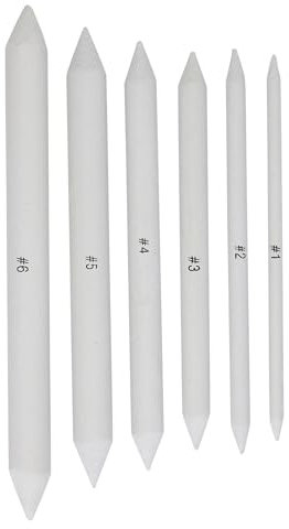 6 Stück Blending Stumps und Tortillions, Kunstmischstifte, Werkzeuge, Schleifpapier-Bleistift, Blender Stumps zum Zeichnen, Skizzieren, Künstler