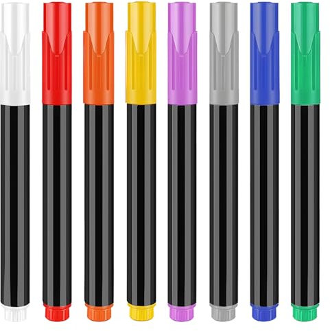 MOTIBACK Kreidestifte für Tafel Abwaschbar, Kreidestift für Fenster, 8 Farben Kreidemarker für Glas & Tafeln, Kreidemarker Abwaschbar, Flüssige Kreide für Whiteboards & Glasflächen (8)