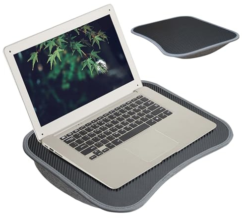 Laptopskrivbord - bärbart runt bord, bärbar kuddbas | dämpad skrivbricka