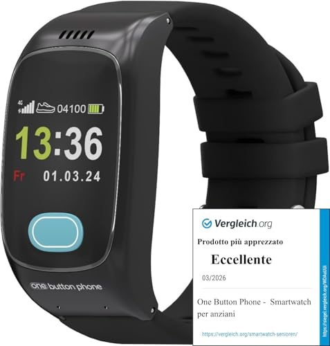 modelo actual, reloj inteligente con localizador GPS de emergencia para personas mayores y familiares, detector caída, SOS, datos básicos, teléfono, sin cuotas de abono, libre elección de tarifa