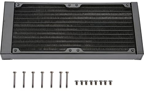 Bamjour Värmeväxlare 12 Rör Dator Värmeväxlare Liten Radiator G1/4 Gänga Vattenavskiljare Vattenrör för PC (240 mm)