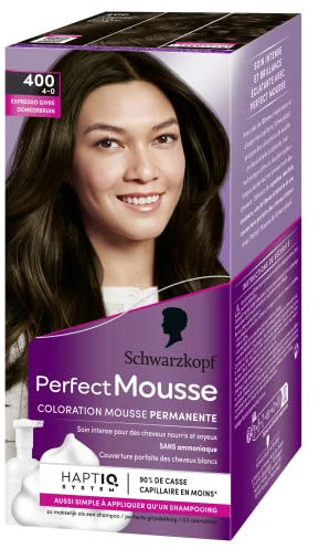 Schwarzkopf Perfect schiuma – colorazione permanente – Espresso ghiacciato 400