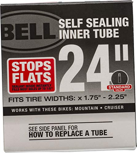 Bell Self-Sealing Bicycle Inner Tube, 24 x1.75-2.25, Schrader Valve