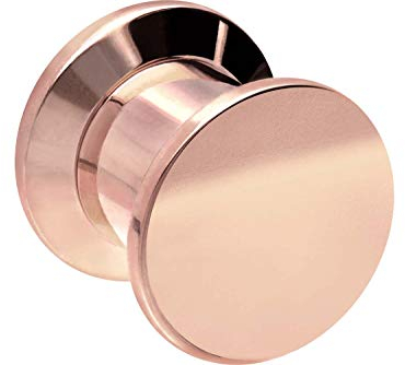 PIERCINGLINE Chirurgenstahl Plug GLÄNZEND Piercing Ohr Tube Tunnel Roségoldfarben 10 mm