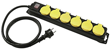 EUROLITE Steckdosenleiste 6-fach IP44 sw 10m