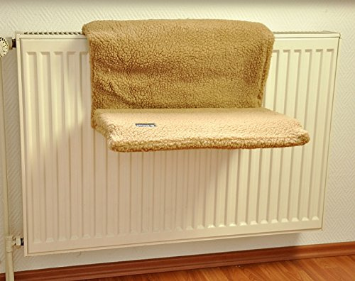 nanook lit/hamac de radiateur pour Chat modèle Dream 47 x 29 x 26 cm (LxlxH), Montage sans perçage - Beige