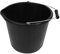 15 Litre Black Builders Bucket - Strong - Water - DIY - Mixing - Heavy Duty