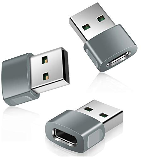 BASESAILOR for Airpods Pro 3 USB C Adapter 3Pack,Type C Female to USB A Male Car Charger Cable Converter for iPhone 17 16 16e 15 Pro Max,Apple Watch 11,iPad Mini 7 Air,Samsung Galaxy S25,Z Fold Flip