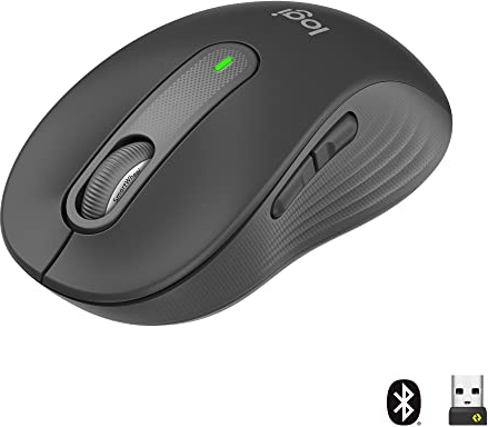 Logitech Signature M650 L for Business, Ratón inalámbrico para Manos Grandes, Logi Bolt, Bluetooth, SmartWheel - Grafito, 910-006348