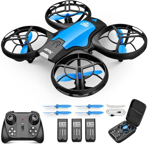 4DRC V8 Mini Drone per Bambini, Quadricottero RC con Telecomando, Funzione Hovering, modalità Senza Testa, 3D Flip, Decollo/Atterraggio a Un Tasto, velocità Regolabile, Adatto ai Principianti