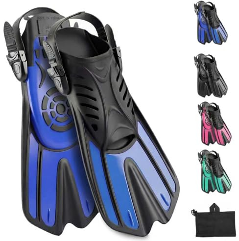 Diving fins Snorkeling Gear for Adults Snorkel fins ，Swim fins Open, Adjustable, Men, Women, Children, Swim Flippers
