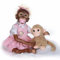LKBOBIR Reborn Puppe 51cm 22 Zoll Reborn Baby AFFE Handgefertigt Realistisch Aussehende Affenpuppen, Stofftier AFFE Mit Babypuppe, Braun Und Rosa Reborn Baby MäDchen AFFE