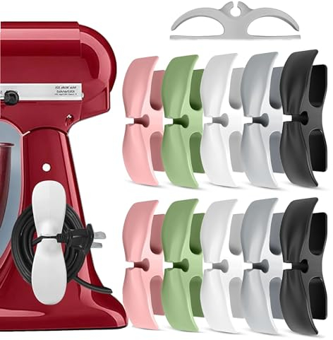 OTYMIOW 10PCS Organisateur de Cordon Câble Organisateur pour Appareil Auto-Adhésif Enrouleur de Cordon d'Appareil de Cuisine Enrouleur de Fil pour Appareil Organisateur Adhésive pour Petit Appareil